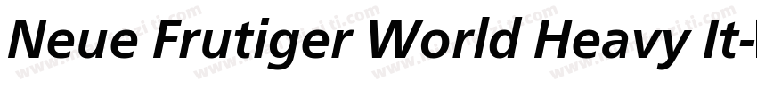 Neue Frutiger World Heavy It字体转换